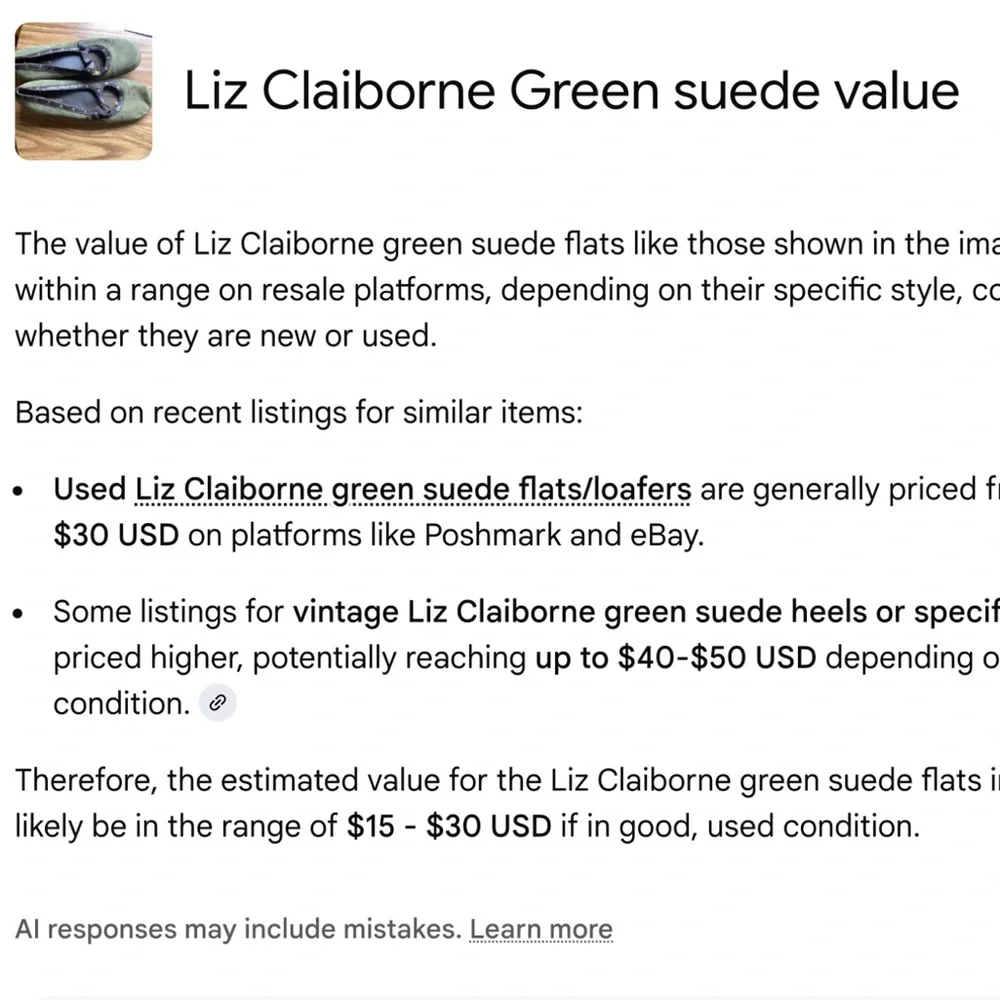 OLIVE Suede Loafers w/Brass Studs Round Toe  Sz 8 1/2 -9 NPLVC  Liz Claiborne